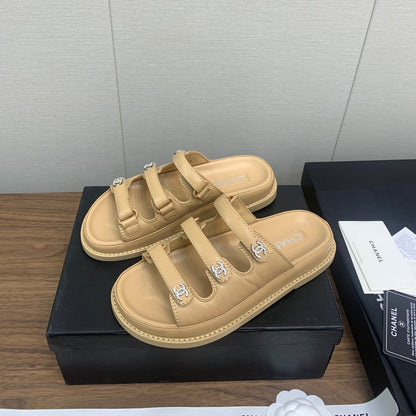 DAD SANDAL IN YELLOW CREAM LAMBSKIN MULE