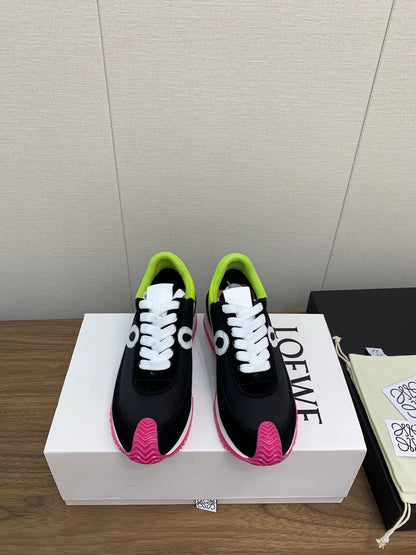 LW FLOW RUNNER SNEAKER BLACK-PINK SUEDE