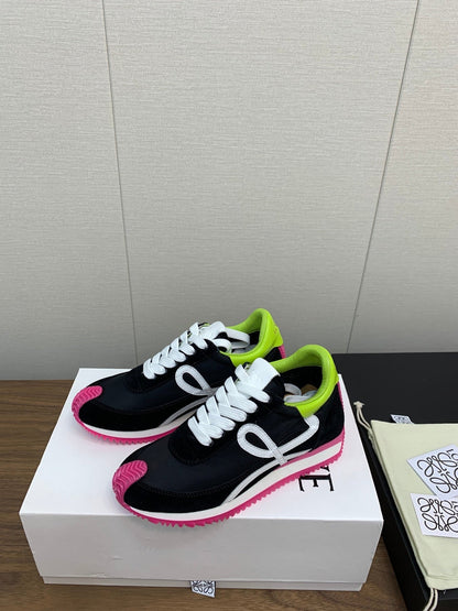 LW FLOW RUNNER SNEAKER BLACK-PINK SUEDE