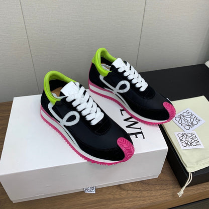 LW FLOW RUNNER SNEAKER BLACK-PINK SUEDE