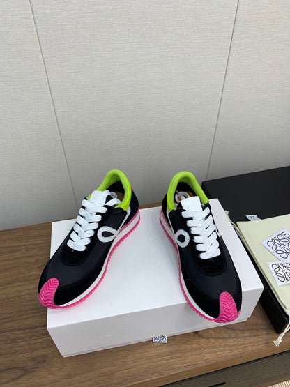 LW FLOW RUNNER SNEAKER BLACK-PINK SUEDE