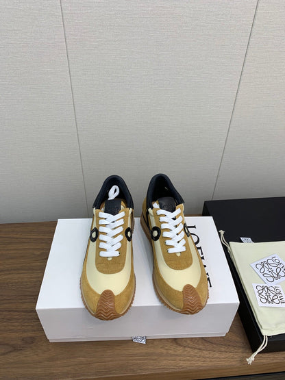 LW FLOW RUNNER SNEAKER AMBER-PASTEL YELLOW SUEDE