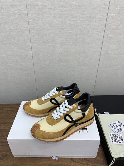 LW FLOW RUNNER SNEAKER AMBER-PASTEL YELLOW SUEDE