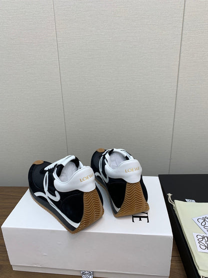 LW FLOW RUNNER SNEAKER BLACK-BROWN SUEDE