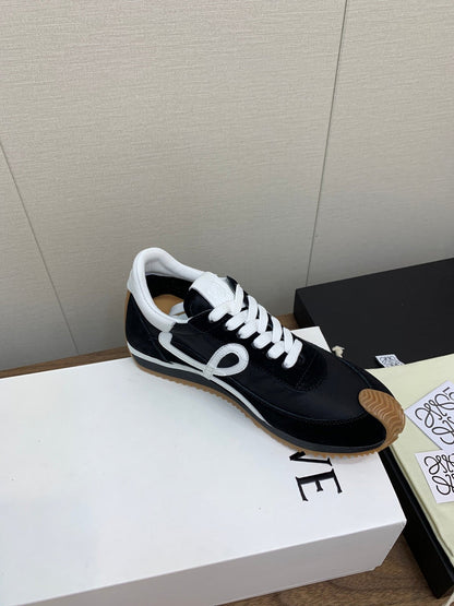 LW FLOW RUNNER SNEAKER BLACK-BROWN SUEDE