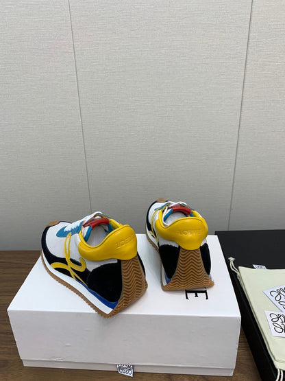 LW FLOW RUNNER SNEAKER WHITE-BLUE SUEDE