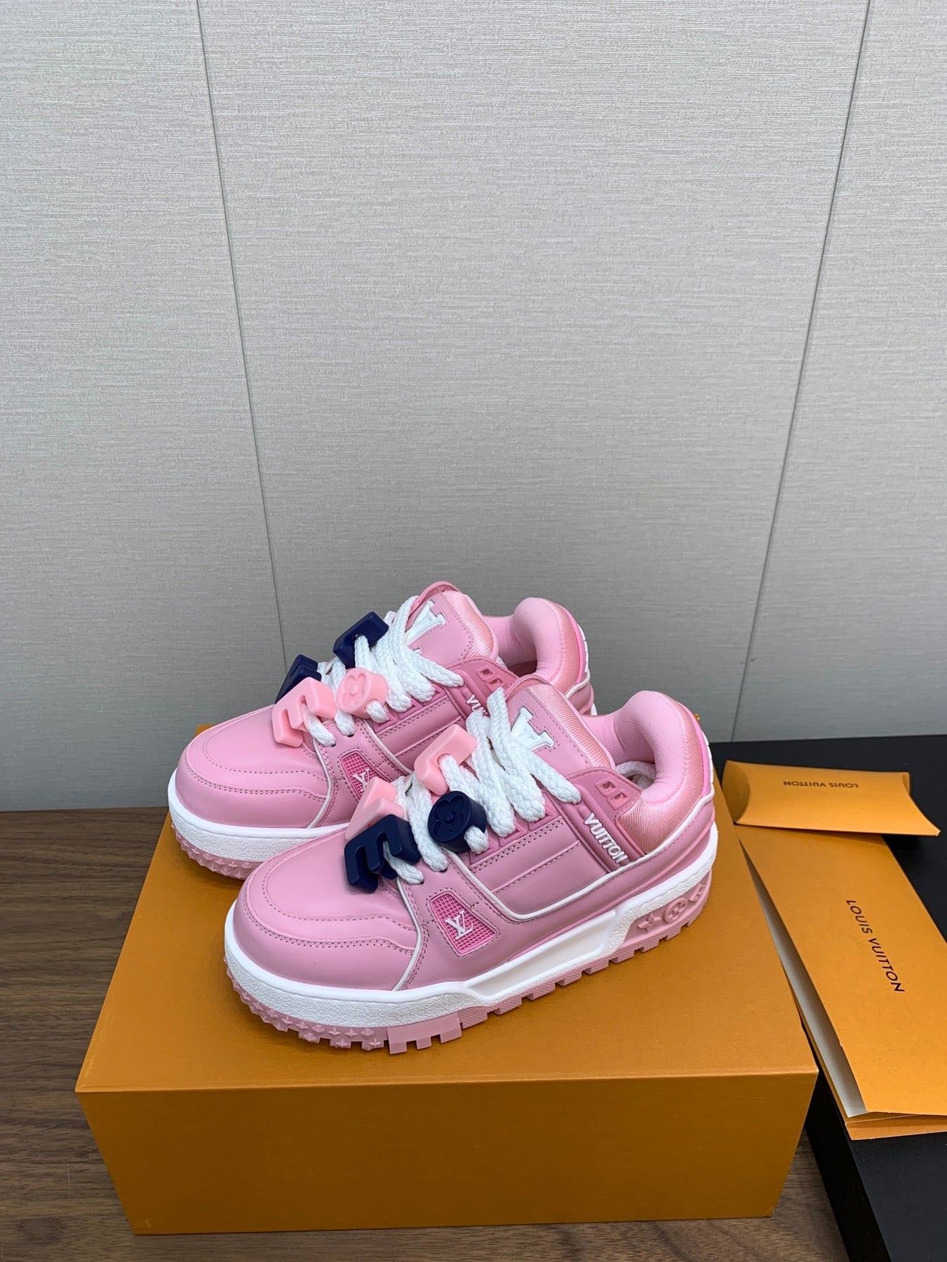 LV TRAINER IN LIGHT PINK CALFSKIN