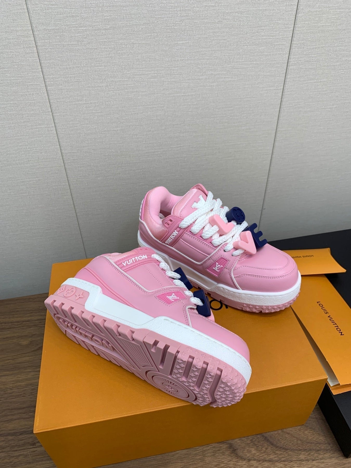 LV TRAINER IN LIGHT PINK CALFSKIN