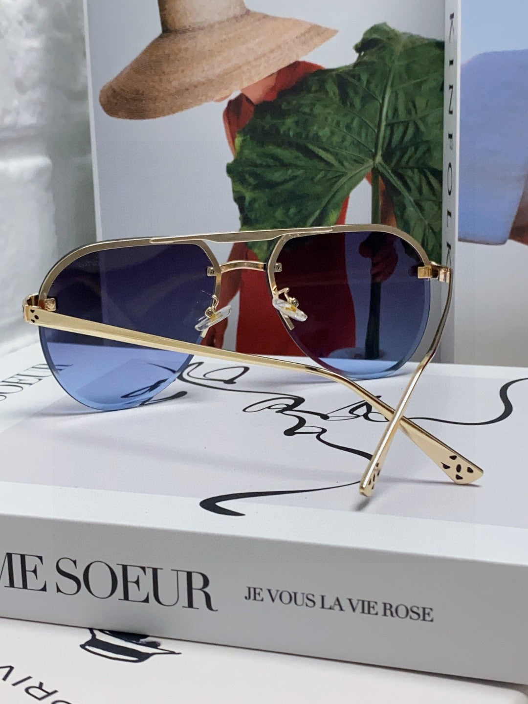 PANTHÈRE AVIATOR FRAME SUNGLASSES 562065 IN METAL