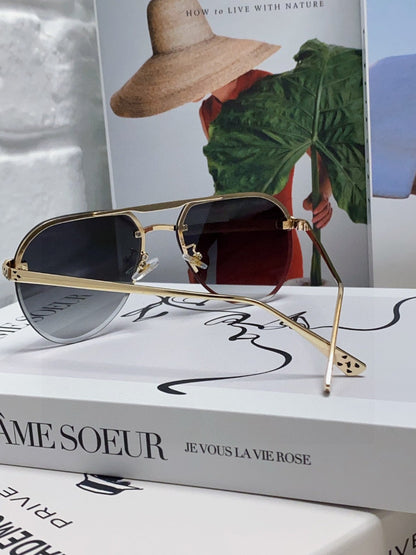 PANTHÈRE AVIATOR FRAME SUNGLASSES 562065 IN METAL