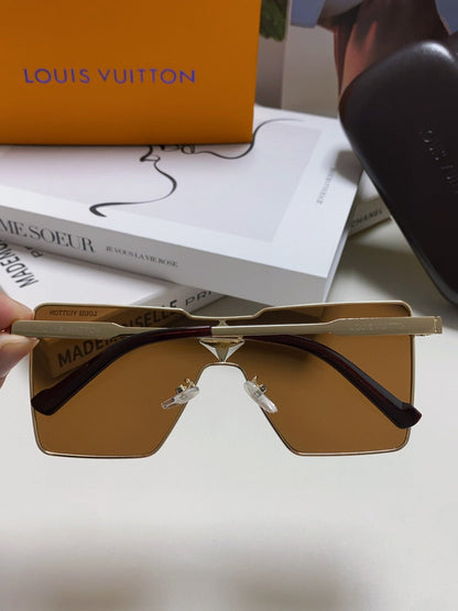 CYCLONE SUNGLASS 581374 IN GOLD METAL BRWON LENSES