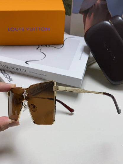 CYCLONE SUNGLASS 581374 IN GOLD METAL BRWON LENSES