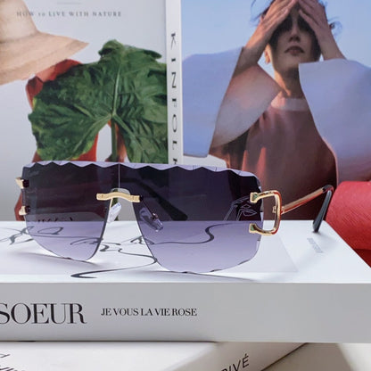 C DE RIMLESS NAVIGATOR FRAME SUNGLASSES 548665 IN METAL