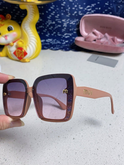 RUNWAY SQUARE SUNGLASSES 563198 IN TAN ROSE ACETATE
