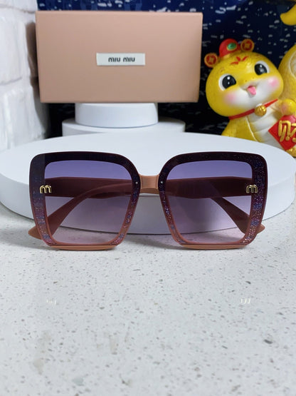 RUNWAY SQUARE SUNGLASSES 563198 IN TAN ROSE ACETATE