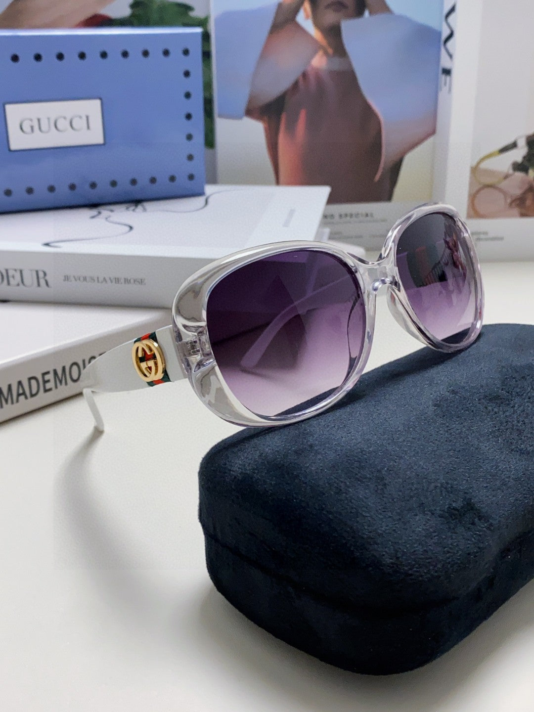 ROUND FRAME SUNGLASSES 567450 IN ACETATE