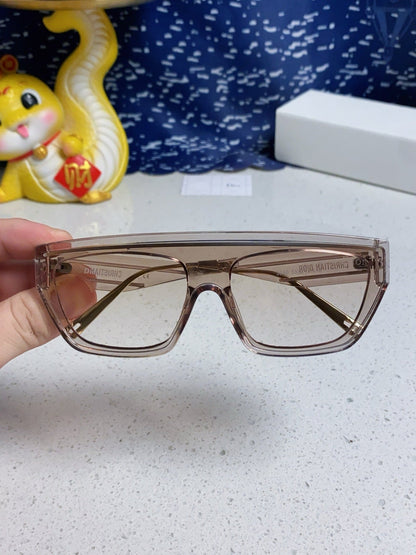 MONTAIGNE SUNGLASS CLUB M7U IN BROWN CLEAR ACETATE