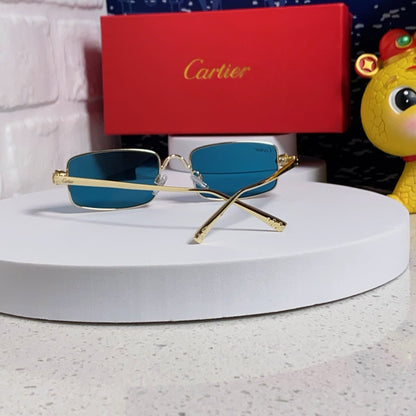 PANTHÈRE RECTANGULAR FRAME SUNGLASSES CT0473S IN METAL