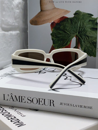 RECTANGULAR FRAME SUNGLASSES 570237 IN ACETATE