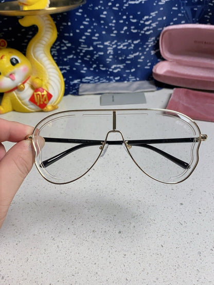 RUNWAY SUNGLASSES 571637 IN GOLD METAL CLEAR LENSES