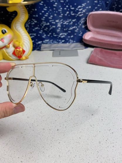 RUNWAY SUNGLASSES 571637 IN GOLD METAL CLEAR LENSES