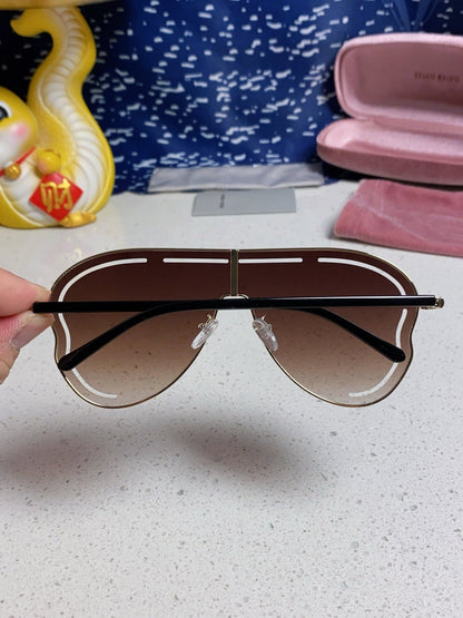 RUNWAY SUNGLASSES 571638 IN GOLD METAL BROWN SMOKE LENSES