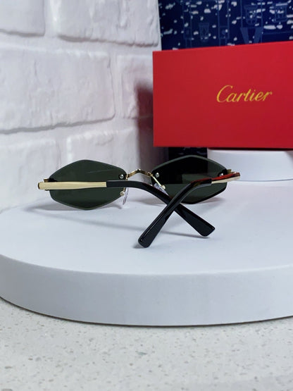 PANTHÈRE RIMLESS RHOMBUS FRAME SUNGLASSES CT0443S IN METAL