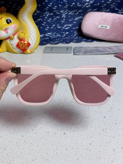 GLIMPSE SQUARE SUNGLASSES 554611 IN LIGHT PINK ACETATE