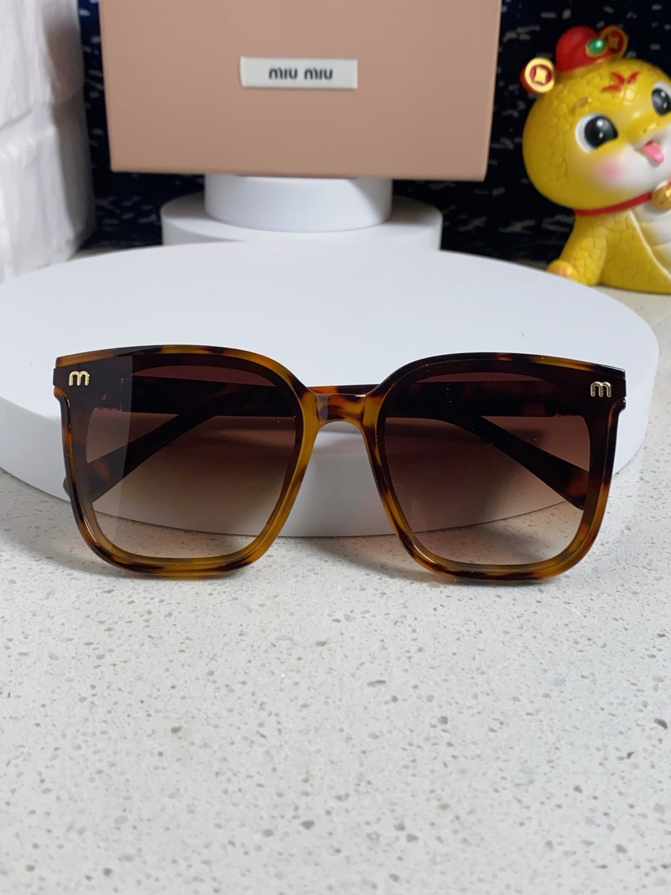 GLIMPSE SQUARE SUNGLASSES 554614 IN HAVANA ACETATE