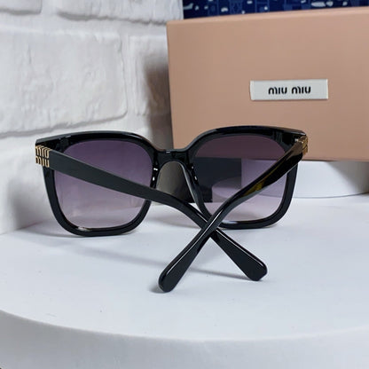 GLIMPSE SQUARE SUNGLASSES 554616 IN BLACK ACETATE GREY SMOKE LENS