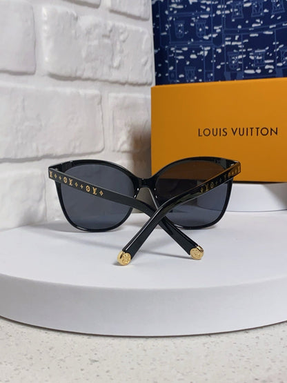 CAT EYE SUNGLASSES 573322 IN BLACK ACETATE MONOGRAM LOGO