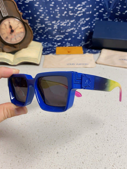 RECTANGLE SUNGLASSES 575847 IN BLUE MIX MULTICOLOR ACETATE