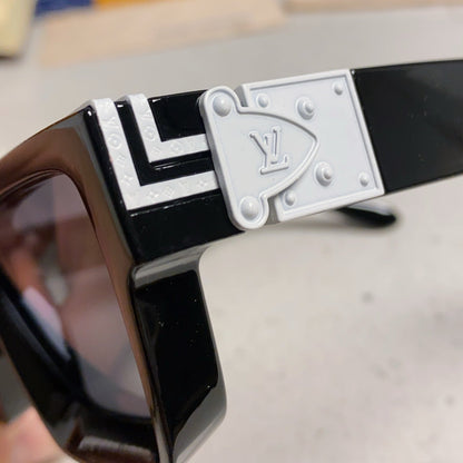 RECTANGLE SUNGLASSES 575849 BLACK IN ACETATE