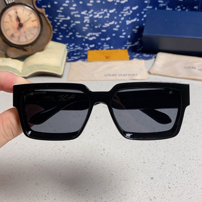 RECTANGLE SUNGLASSES 575849 BLACK IN ACETATE