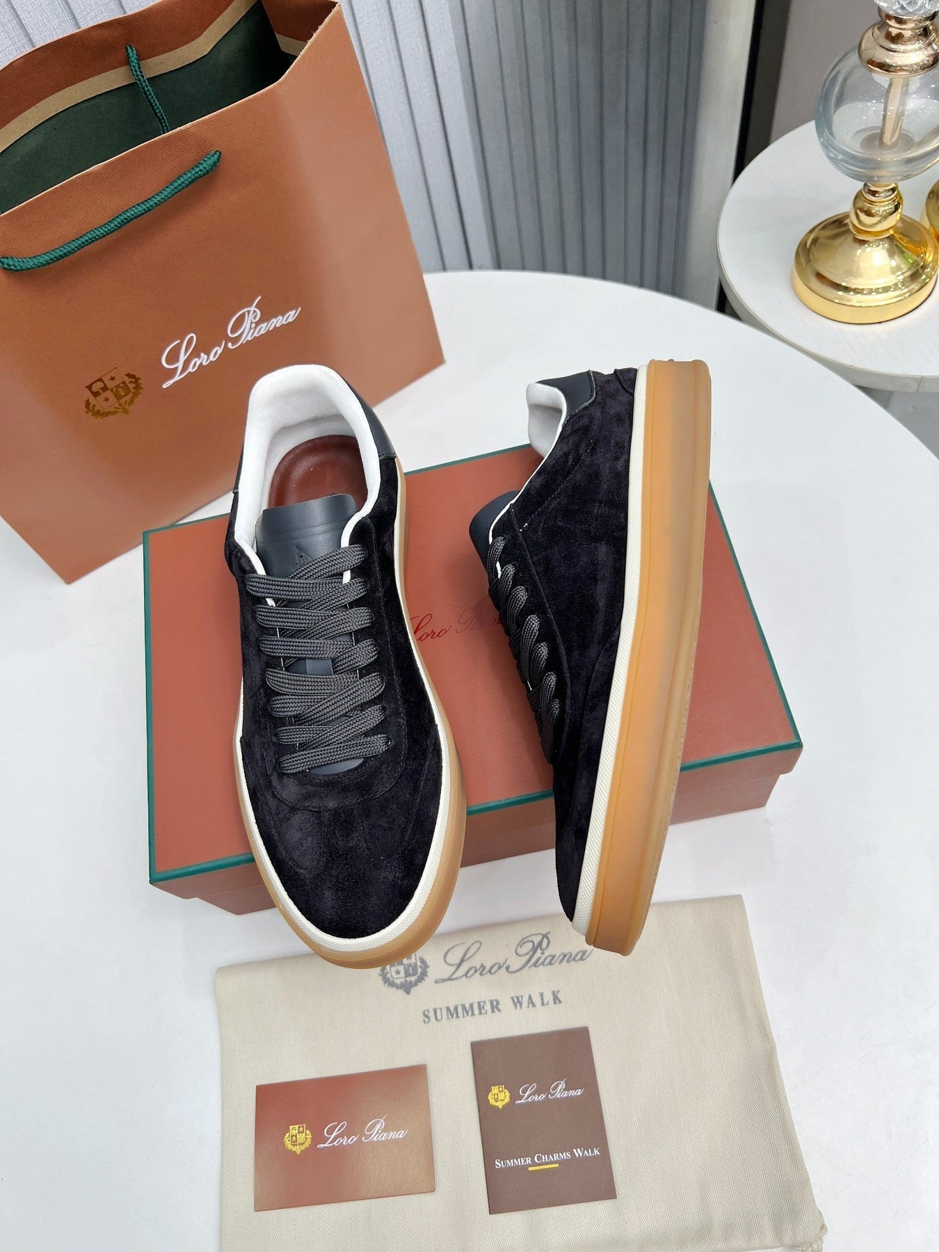 LP TENNIS WALK SNEAKERS CHARCOAL SUEDE