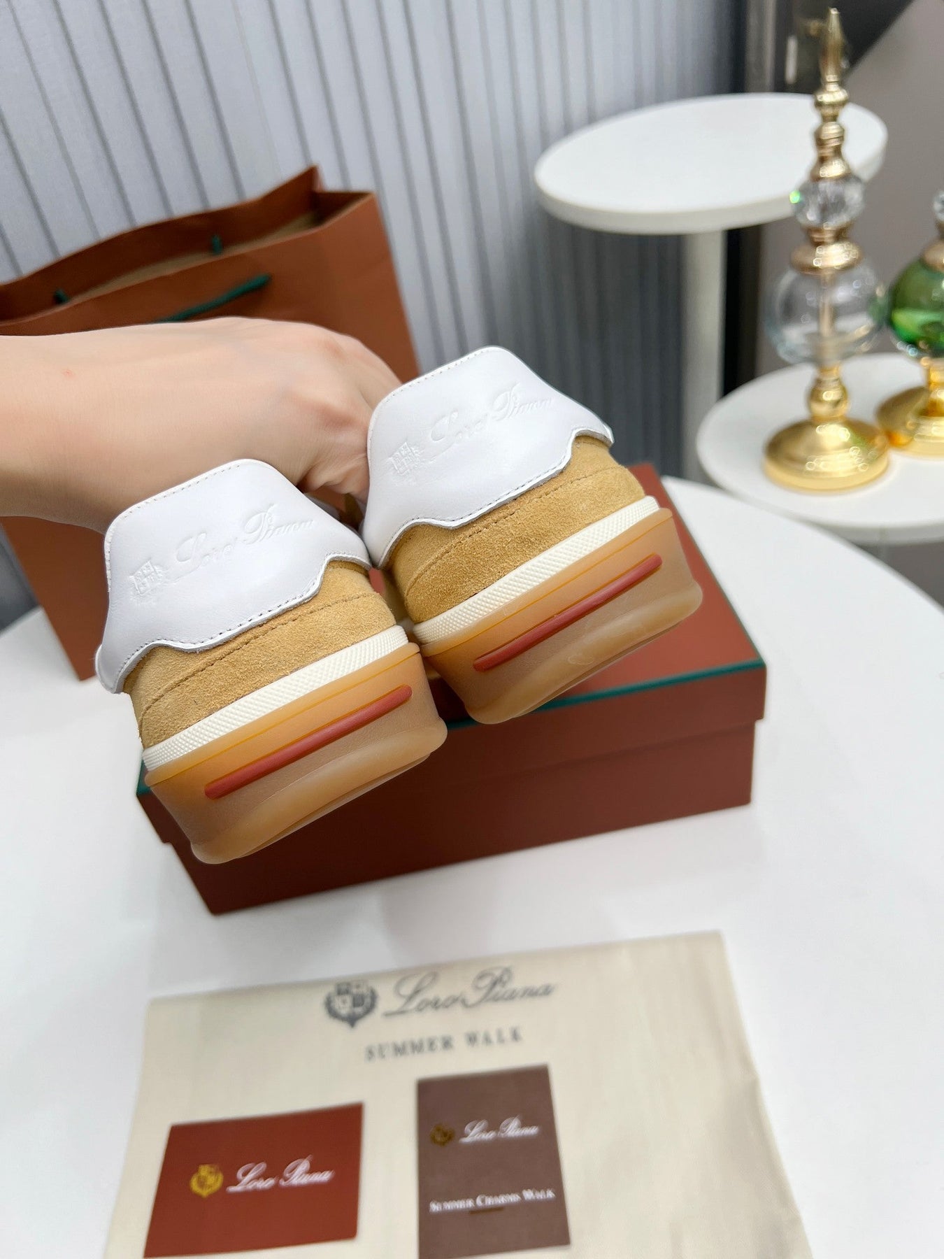 LP TENNIS WALK SNEAKERS TAWNY SUEDE