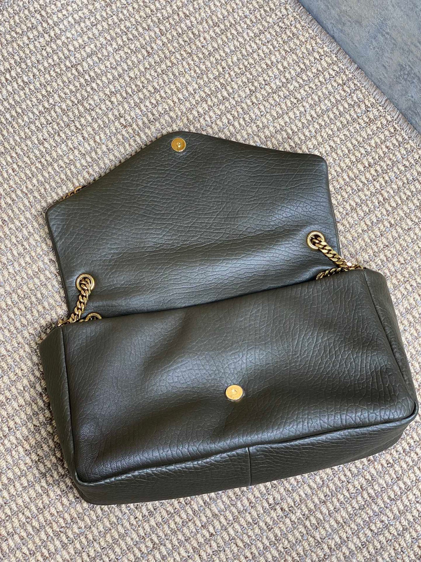 CALYPSO 36 CHAIN BAG IN DARK GREEN LAMBSKIN