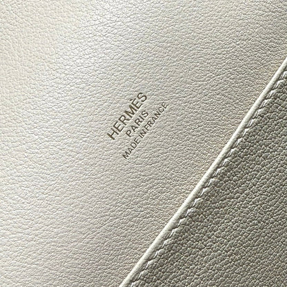 HM ROULIS 18 MINI BAG IN BEIGE CALFSKIN GOLD-TONE HARDWARE