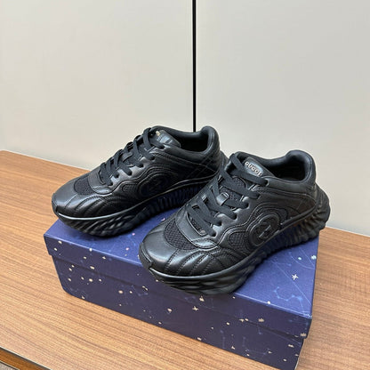 GG Ripple Leather Sneakers Black