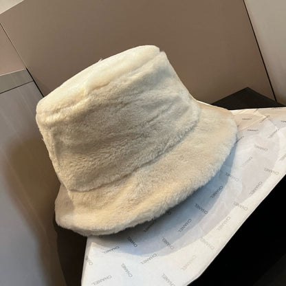 BUCKET HAT IN WHITE FLEECE 429804