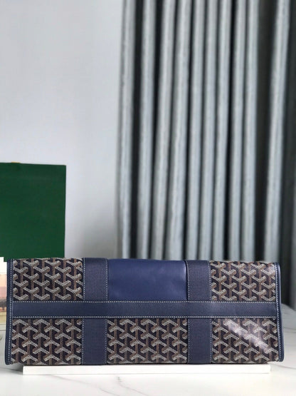 GOYA VILLETTE TOTE 45 IN NAVY BLUE GOYARDINE CANVAS