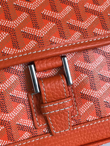 GRAND BLEU 16 IN ORANGE GOYARDINE CANVAS AND LAMBSKIN