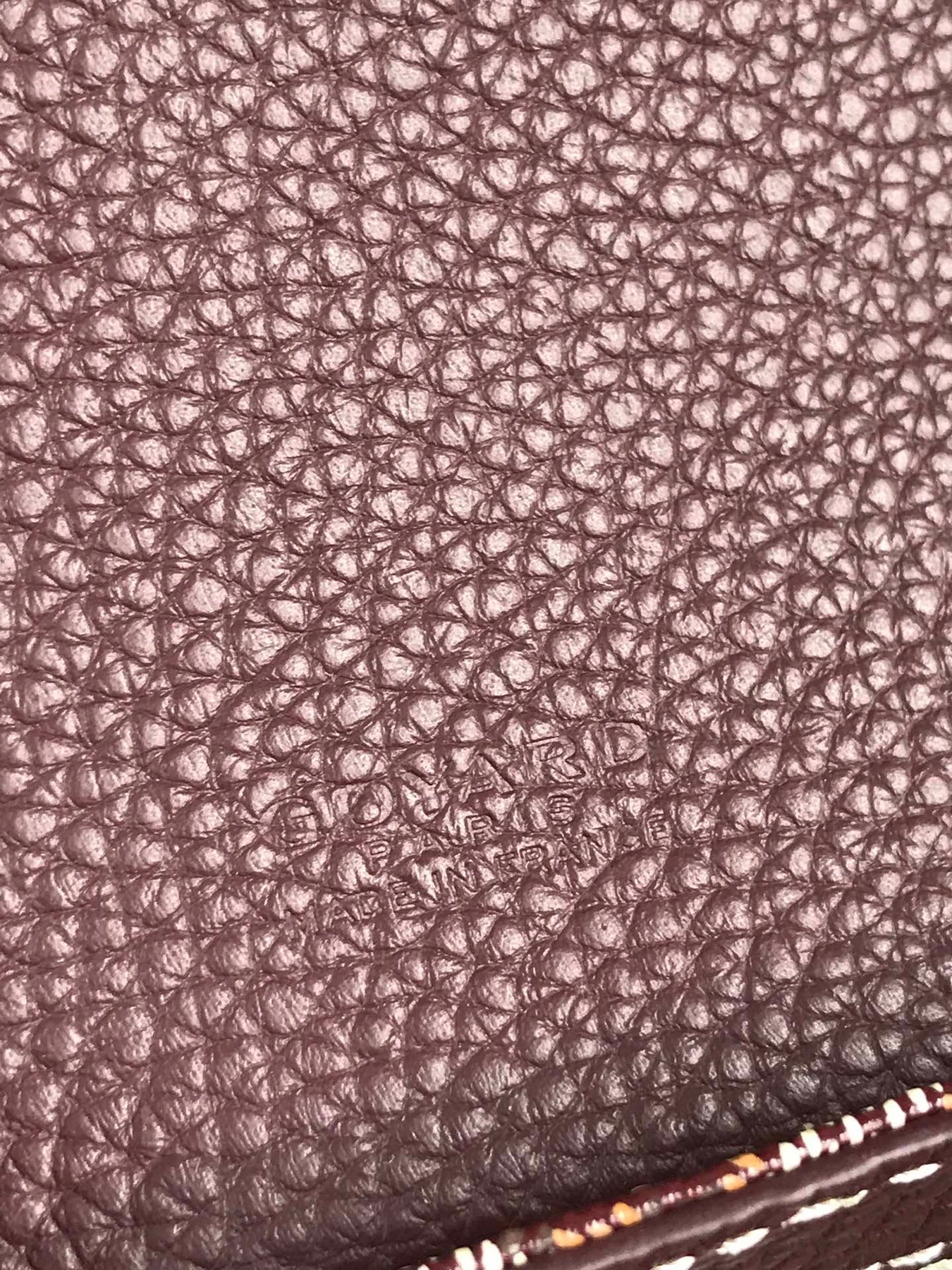 GRAND BLEU 16 IN WINE RED GOYARDINE CANVAS AND LAMBSKIN