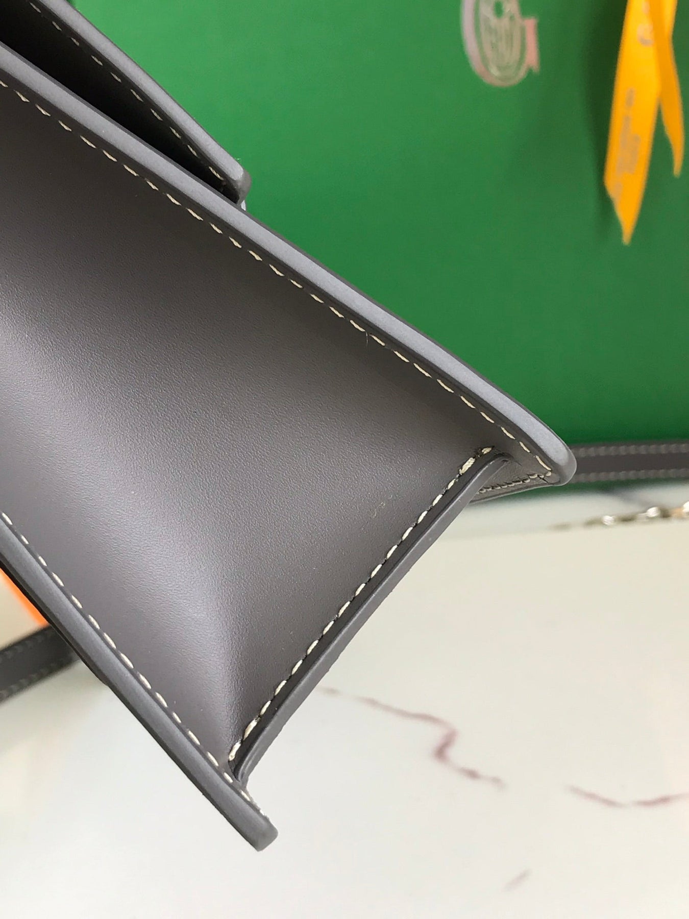 DUCHESSE MARIE-CAROLINE BAG 25 IN GRAY GOYARDINE CANVAS AND SMOOTH CALFSKIN