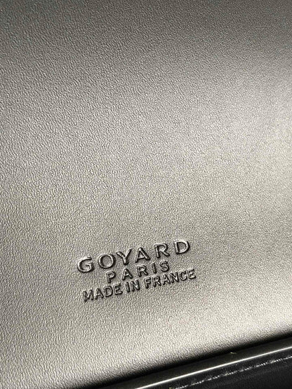 DUCHESSE MARIE-CAROLINE BAG 25 IN BLACK GOYARDINE CANVAS AND SMOOTH CALFSKIN