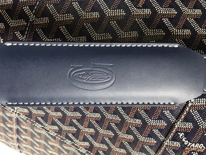 BOSTON 50 BAG IN NAVY BLUE GOYARDINE CANVAS AND CALFSKIN TRIM