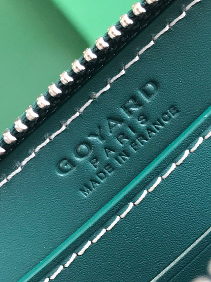 MATIGNON MINI WALLET 11 IN GREEN GOYARDINE CANVAS AND CALFSKIN