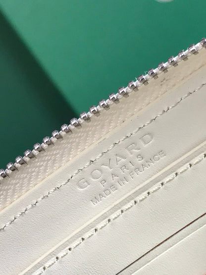 MATIGNON MINI WALLET 11 IN WHITE GOYARDINE CANVAS AND CALFSKIN