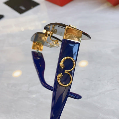 PANTHÈRE GEOMETRIC SUNGLASSES CT0637S IN METAL AND ACETATE