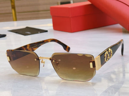 PANTHÈRE GEOMETRIC SUNGLASSES CT0637S IN METAL AND ACETATE